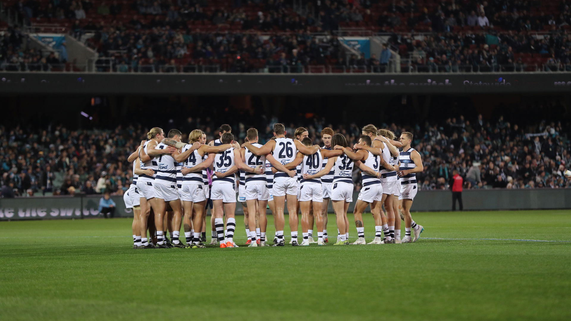 Geelong cats team on field