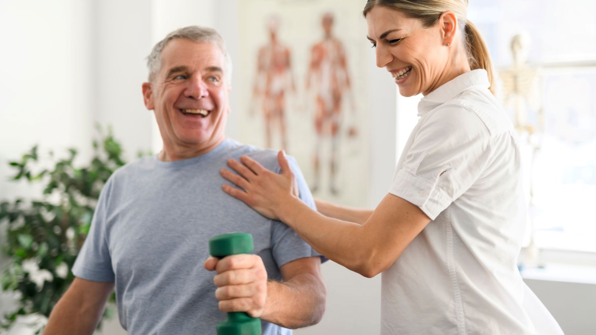 Man receiving physio treatment