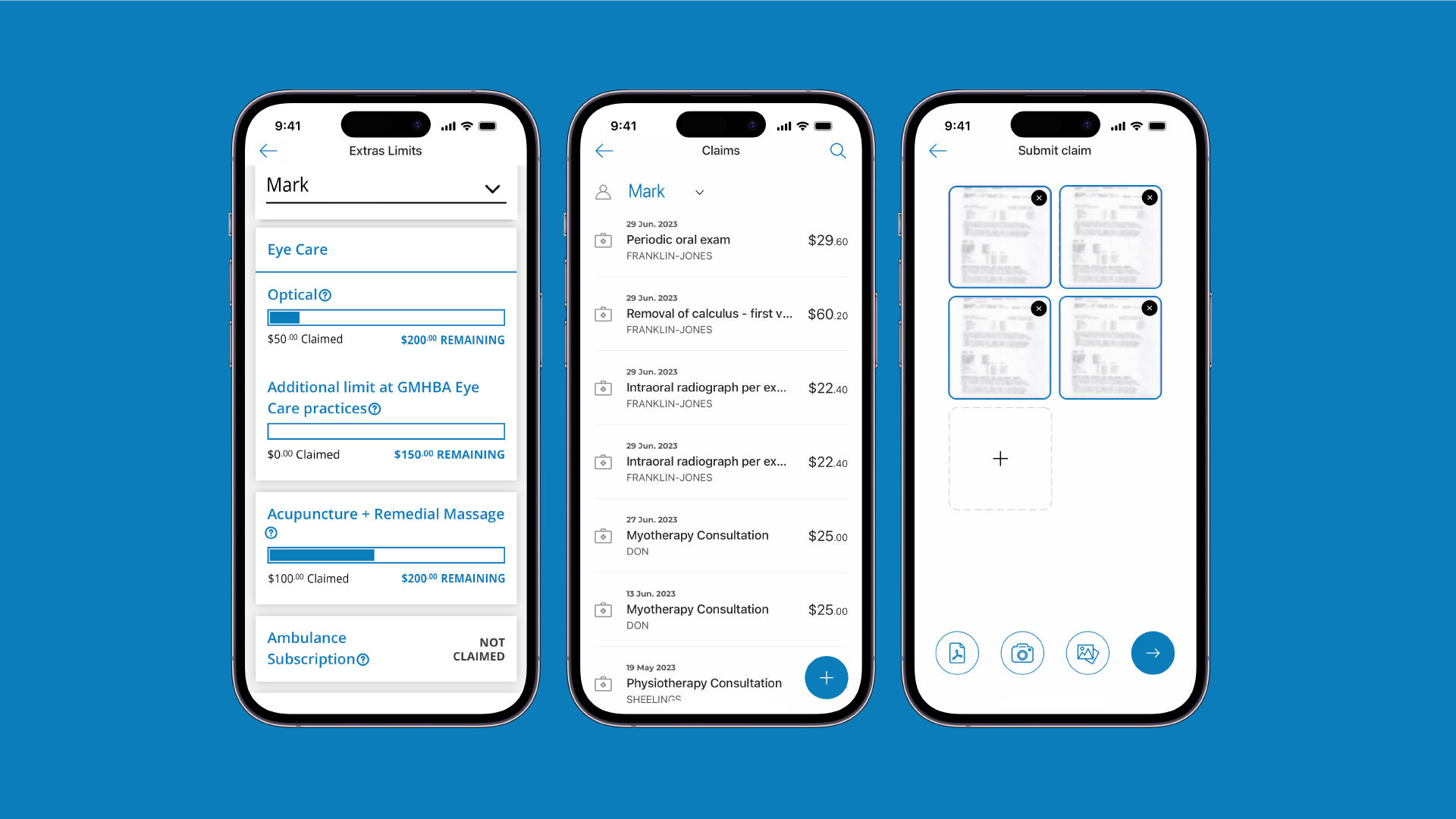 GMHBA mobile app landing pages