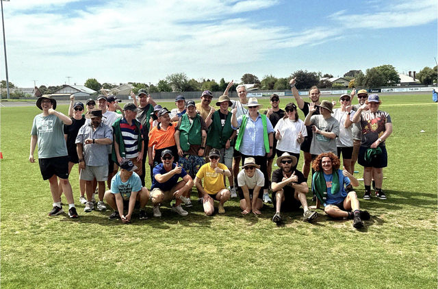 GenU participants and GMHBA staff playing sport