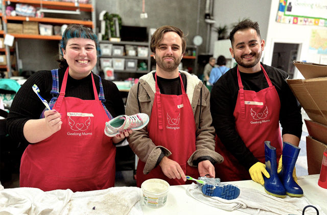 GMHBA staff volunteering at Our Village