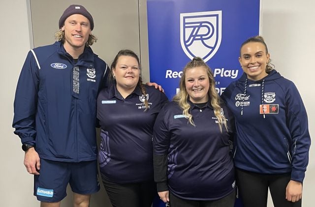 Read The Play - Mark and Claudia (ambassadors for RTP) with Sam and Jenna program delivery volunteers