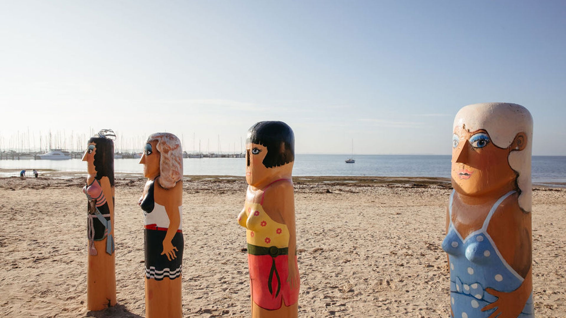 Bollards at Eastern Beach Geelong