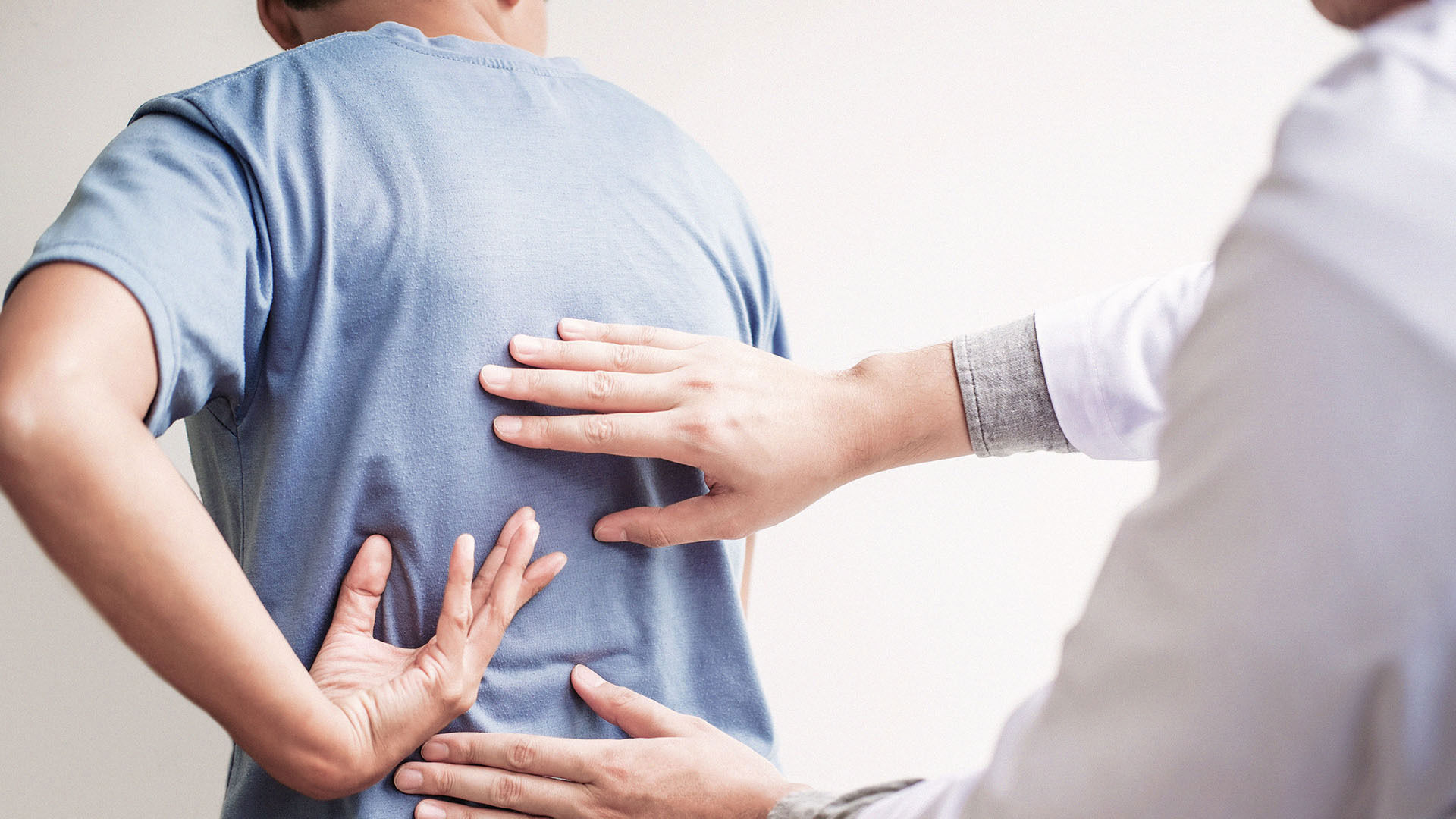 Person getting a consult on their spine