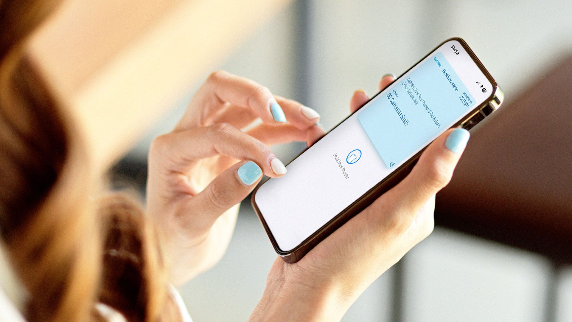 Person looking at GMHBA member area on their phone