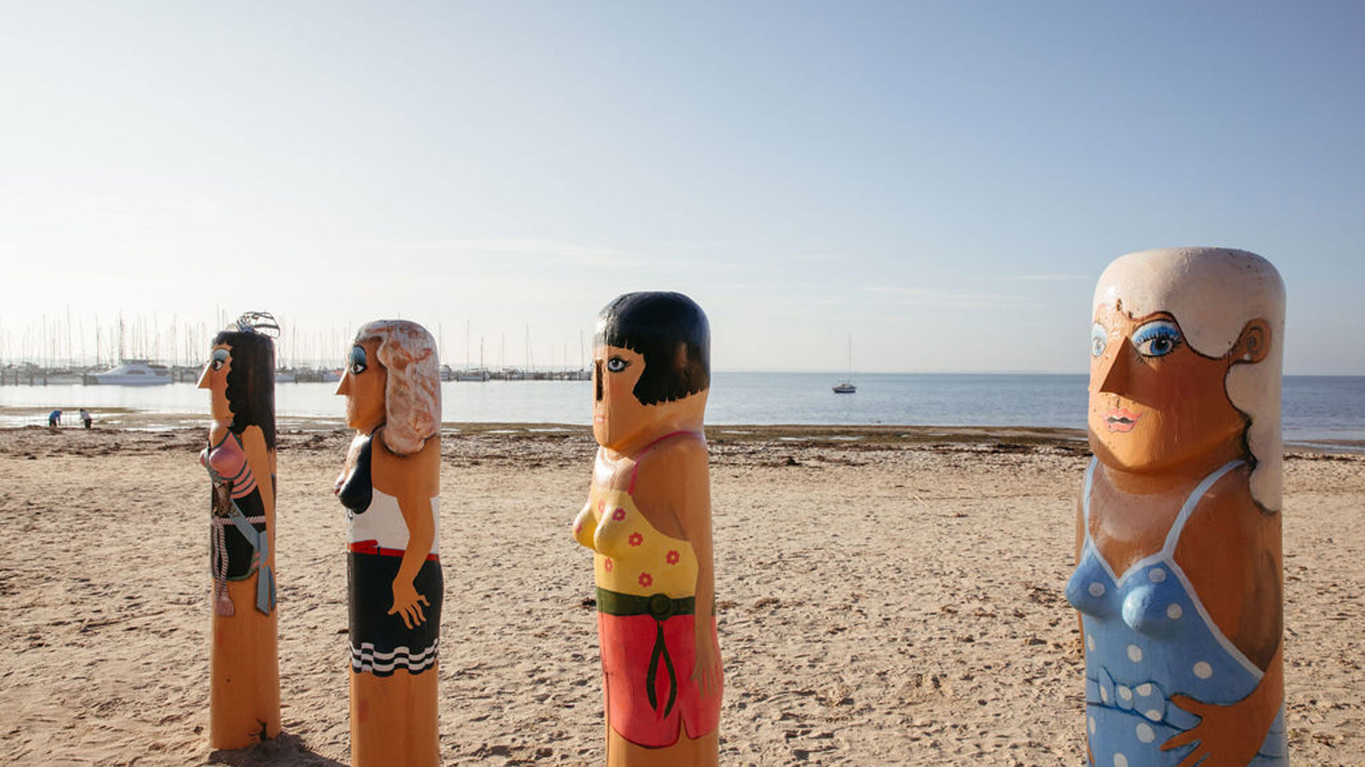 Bollards at Eastern Beach Geelong