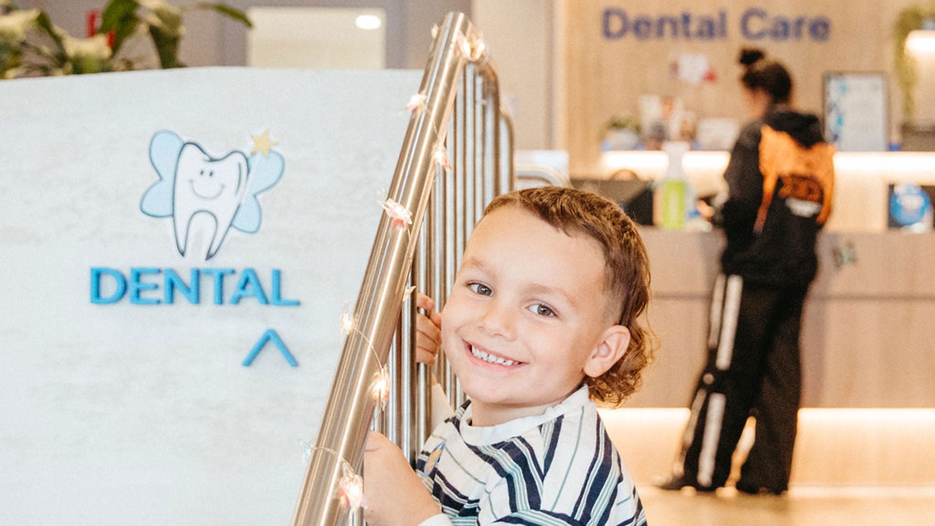 Boy smiling at GMHBA Hub dental